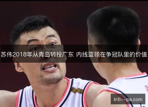 苏伟2018年从青岛转投广东 内线蓝领在争冠队里的价值
